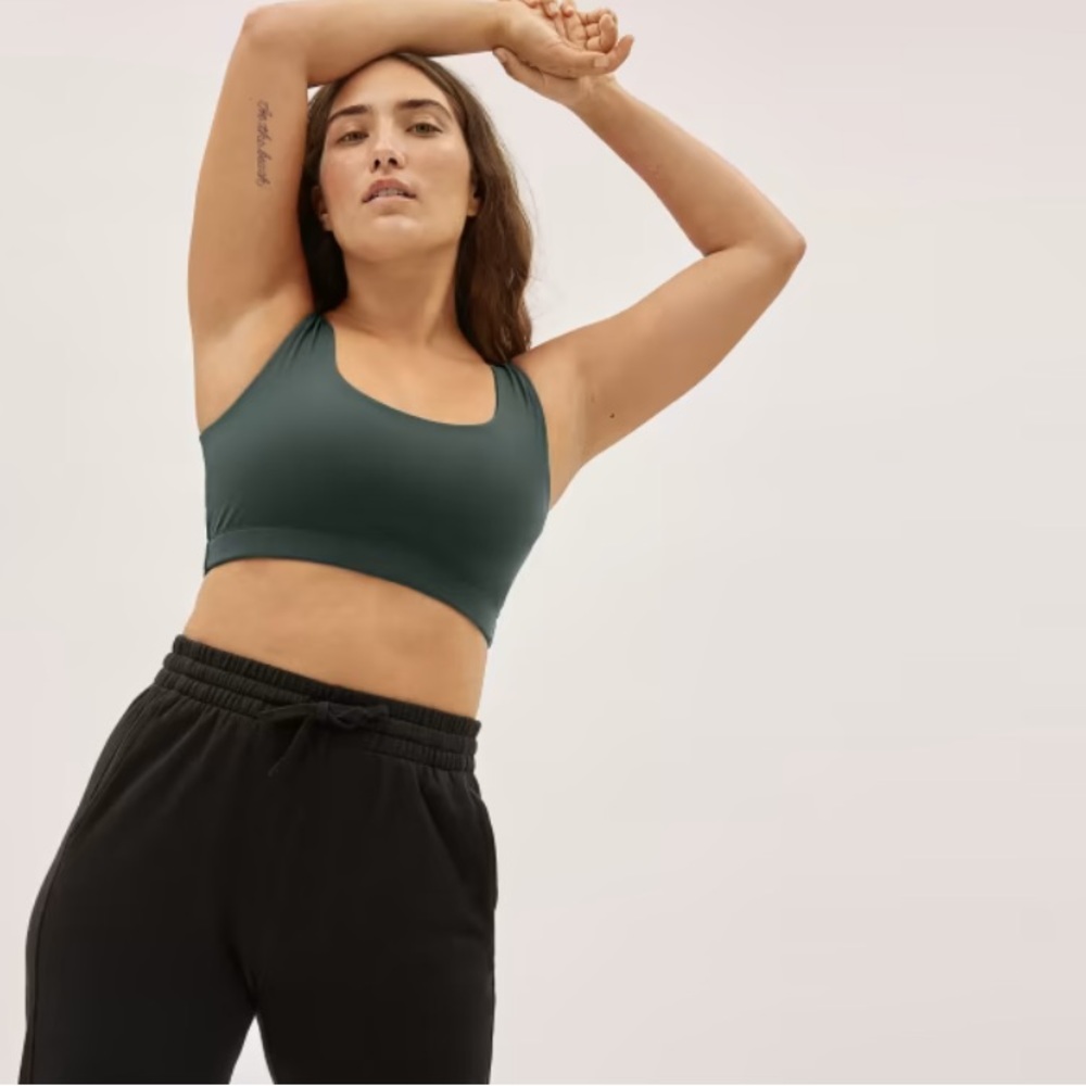 Everlane The Perform Bra, M, Pine
